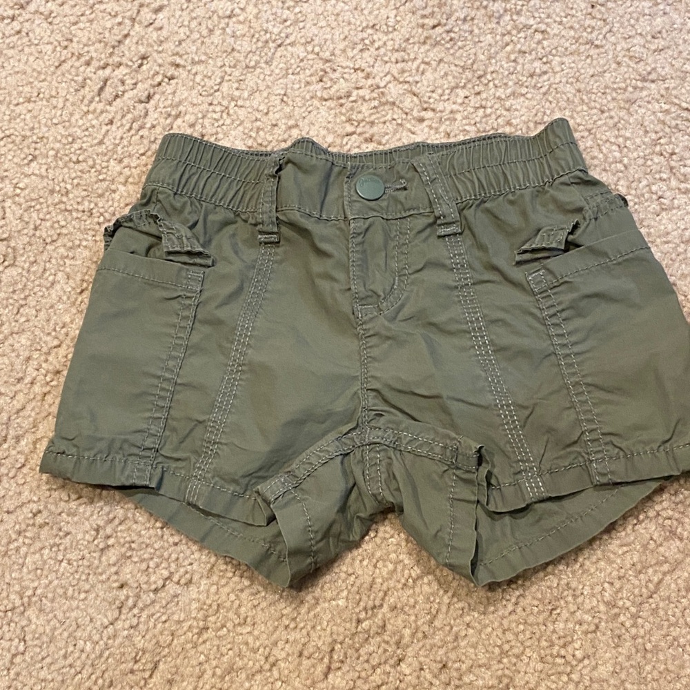 Justice Kids Green Cargo Shorts